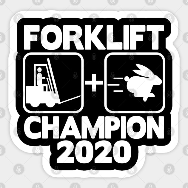 Forklift Racing Champion Logistic Forklifts Fork Warehouse Sticker by Kuehni